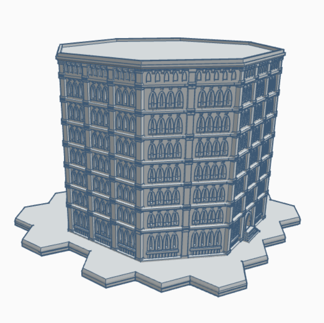 Gothic Building 138 with Hex Base GHB138
